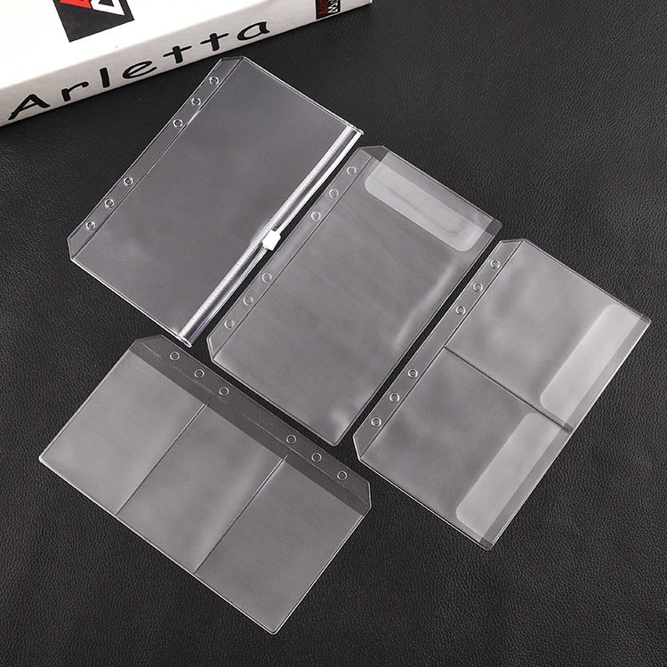 Portfolio Folder Zip - A6 Binder Pockets 6 Holes Cash