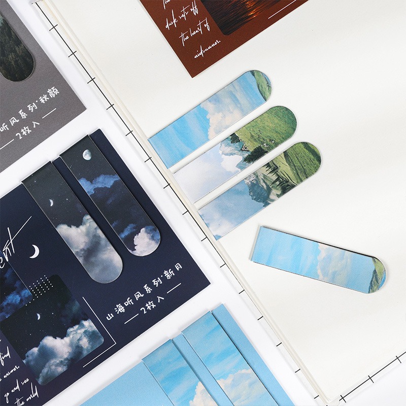 Paperclip Magnetic Set - 6pcs Magnetic Bookmarks Set Fading Beauty