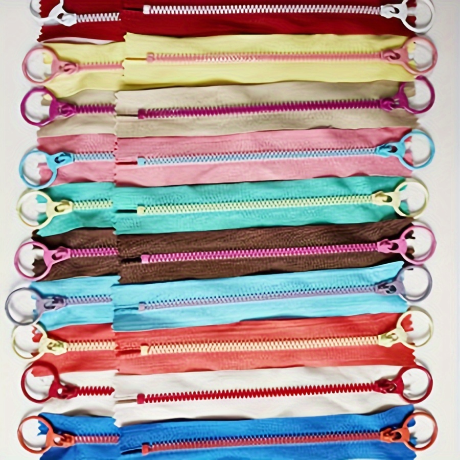 Portfolio Folder Zip - 10pcs15cm-30cm mixed resin zipper, 3# closed