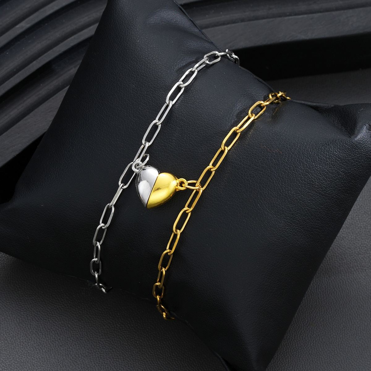 Magnetic Heart Couple Bracelet - Paperclip Magnetic Set review and price