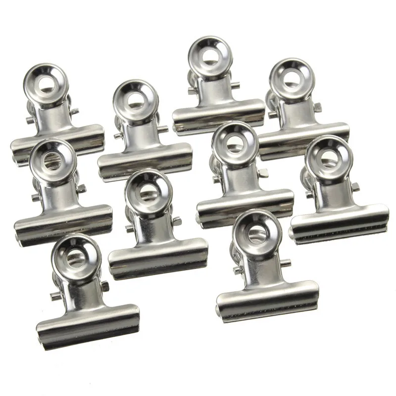 Affordable 10 Pcs Silver Tone  - Binder Clip Assorted review and price