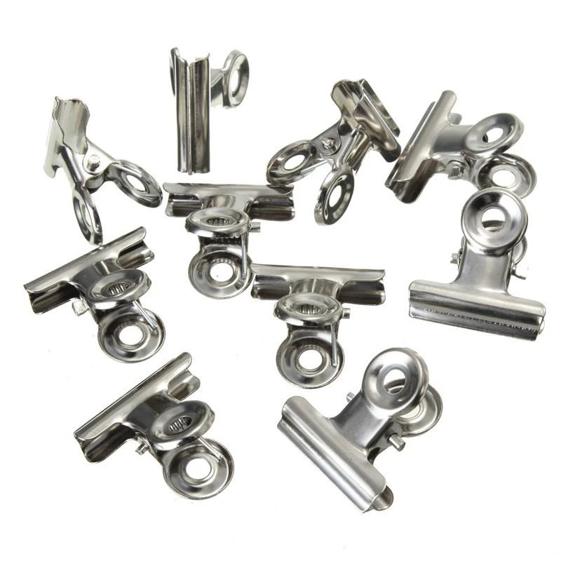 Affordable 10 Pcs Silver Tone  - Binder Clip Assorted review and price