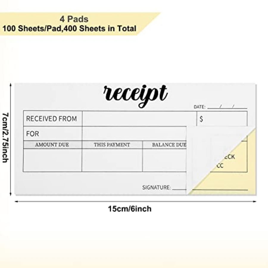 4 Pieces Receipt Books Carbonl - Carbon Copy Book review and price
