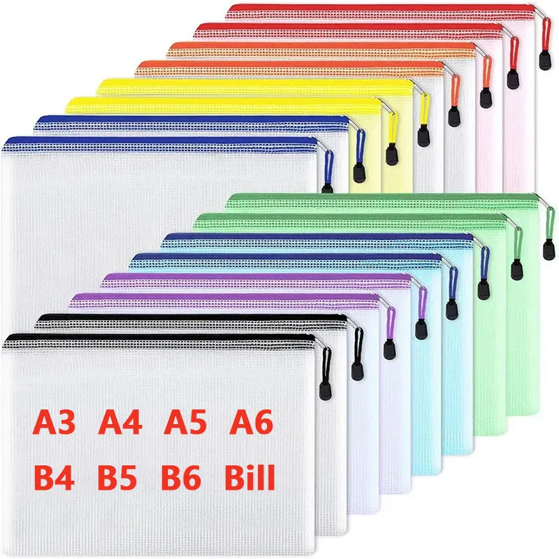 A3/A4/A5/A6 Mesh Zipper Pouch  - Portfolio Folder Zip review and price