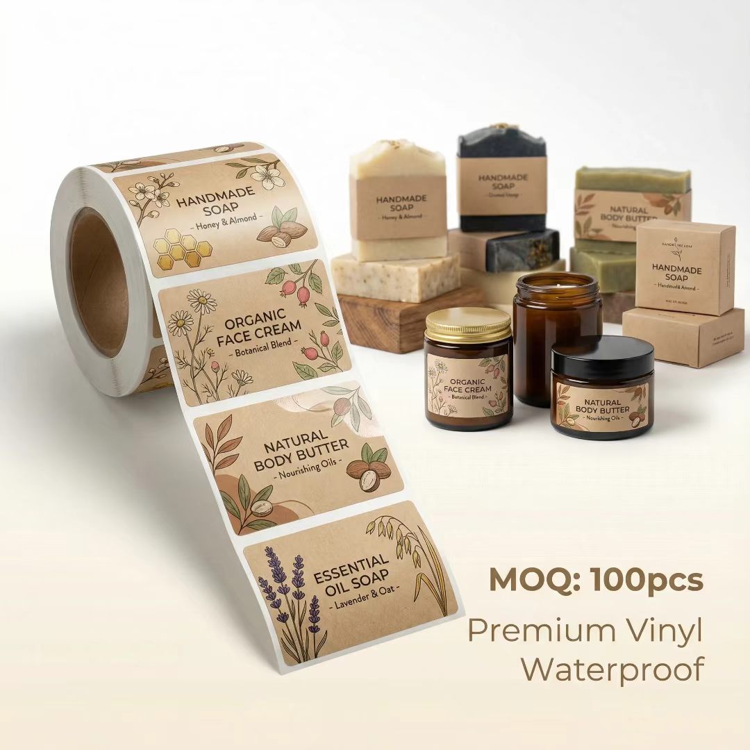 Custom Eco-Friendly Kraft Pape - Sticker Label Roll review and price