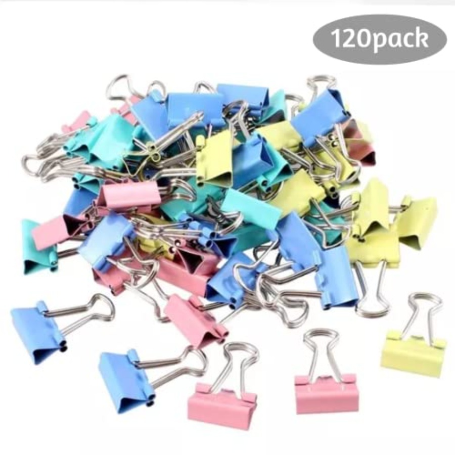 120 Pack Binder Clips 0.75 Inc - Binder Clip Assorted review and price