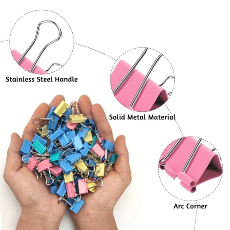 120 Pack Binder Clips 0.75 Inc - Binder Clip Assorted review and price