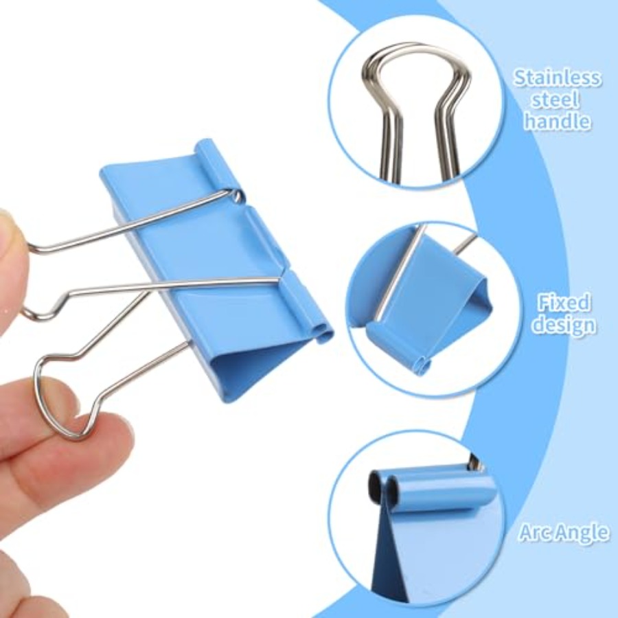 125Pcs Binder Clips Colored, B - Binder Clip Assorted review and price