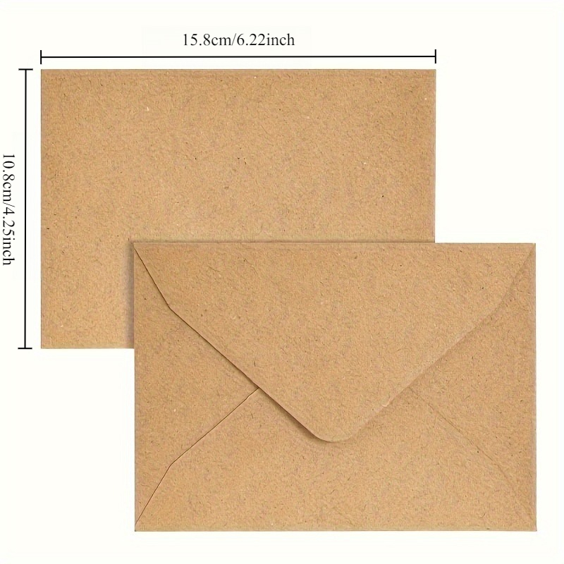 50/100pcs Kraft Paper Envelope - Letter Envelope Kraft review and price