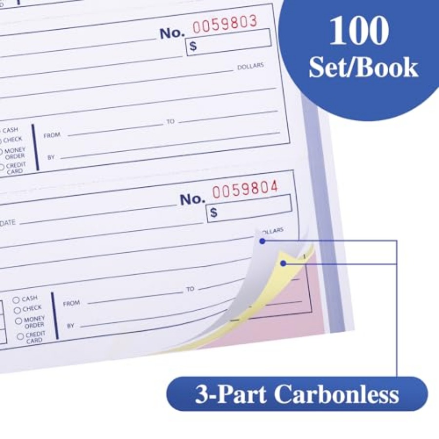 2 Pack Receipt Books with Carb - Carbon Copy Book review and price