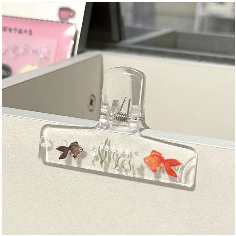1PC Transparent Acrylic Goldfi - Binder Clip Assorted review and price