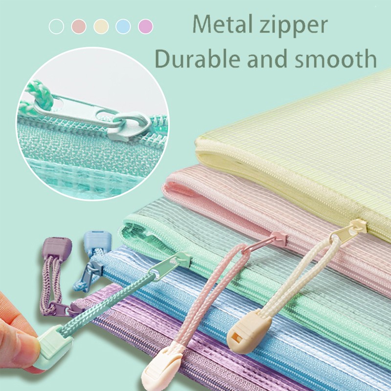 5pcs Mesh Zipper Pouch Documen - Portfolio Folder Zip review and price