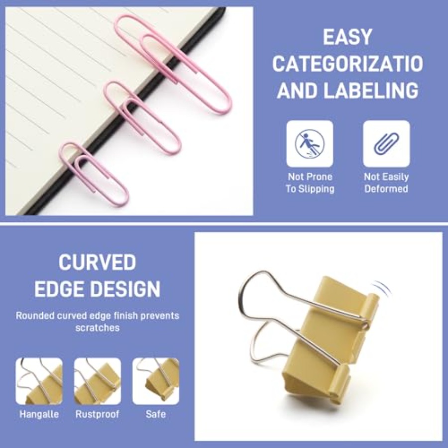 240PCS Colored Assorted Size P - Binder Clip Assorted review and price