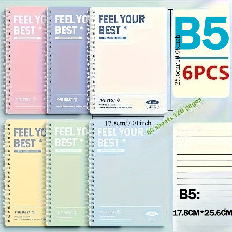 6pcs Spiral Notebook, Simple A - Graph Paper Pad review and price