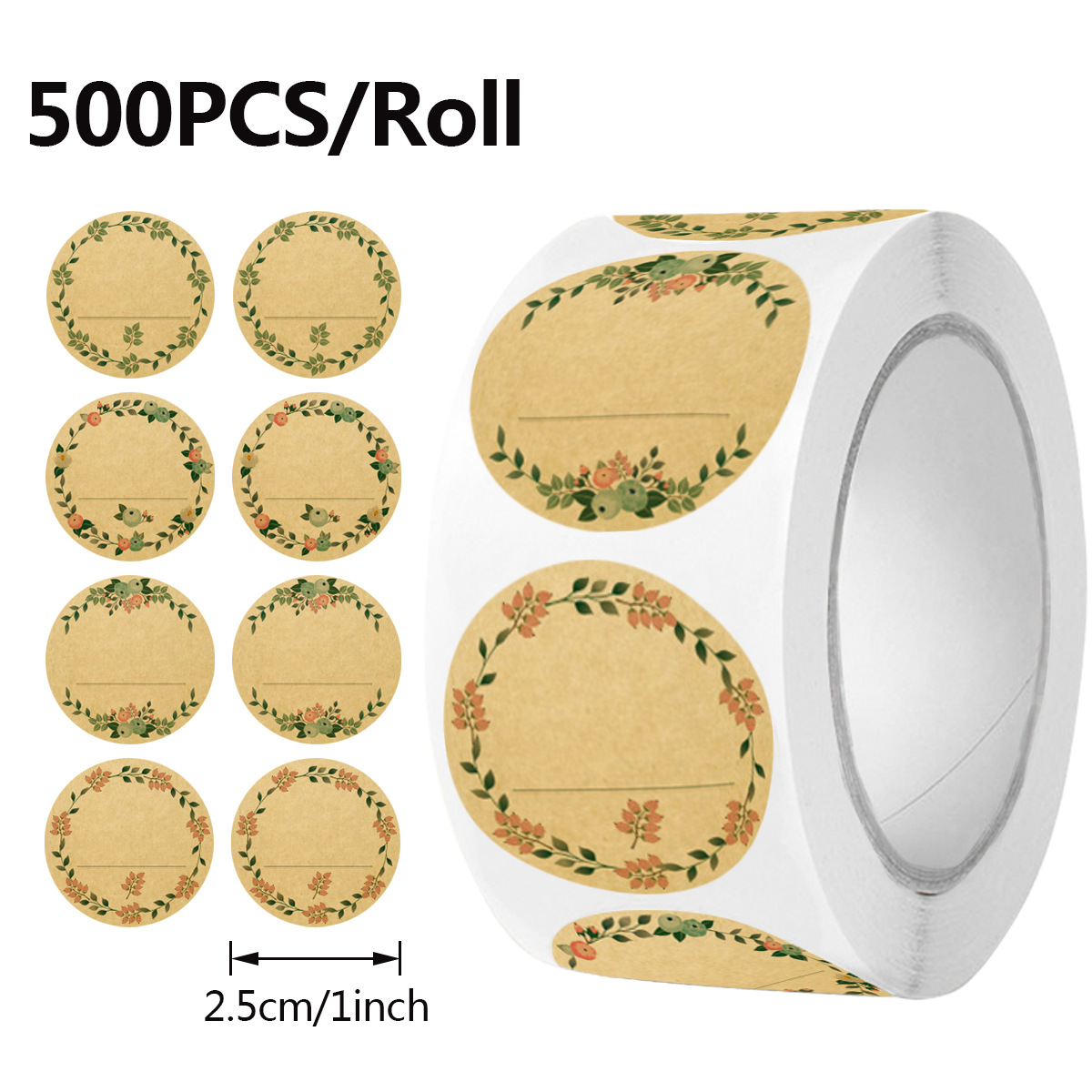 JCAC 500pcs/roll Blank Writabl - Sticker Label Roll review and price