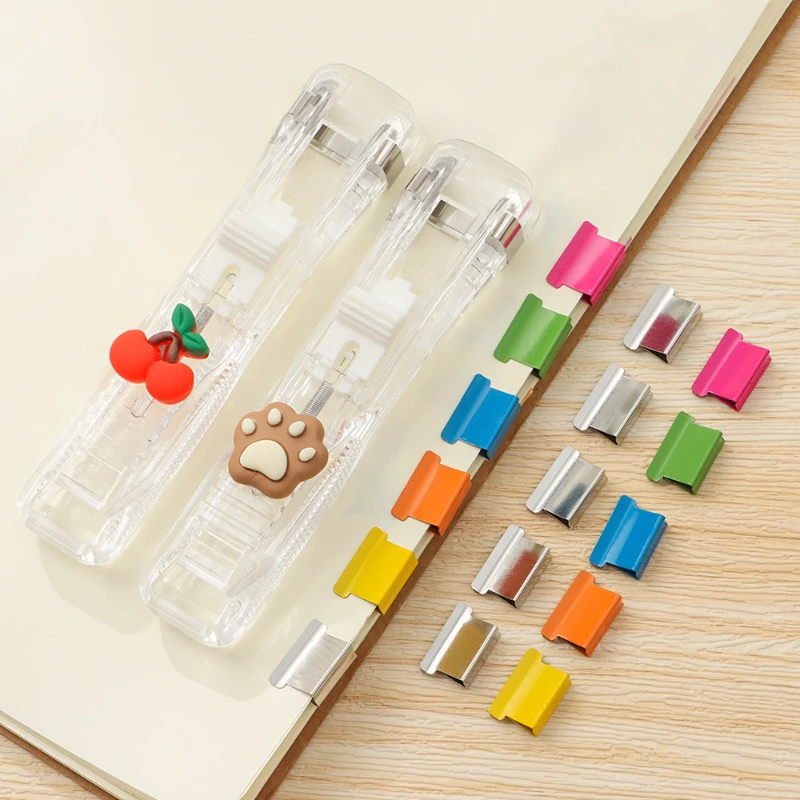 New Push Clip Stapler Staple R - Binder Clip Assorted review and price