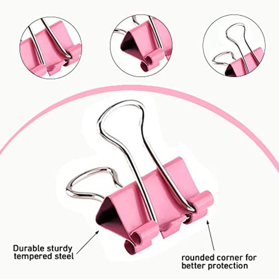 60pcs Colored Binder Clips Pap - Binder Clip Assorted review and price