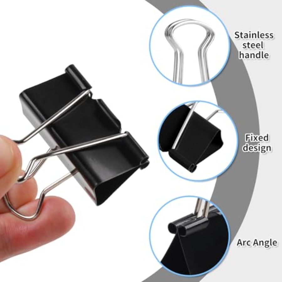 125Pcs Binder Clips Colored, B - Binder Clip Assorted review and price