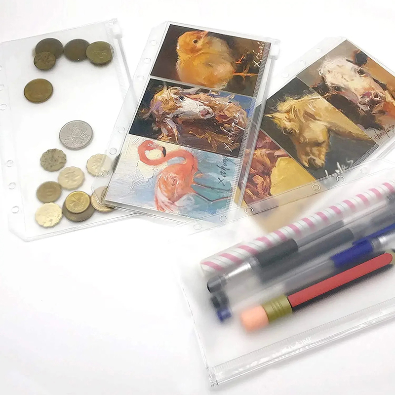 New 8PCS PVC Binder Pocket Cas - Portfolio Folder Zip review and price