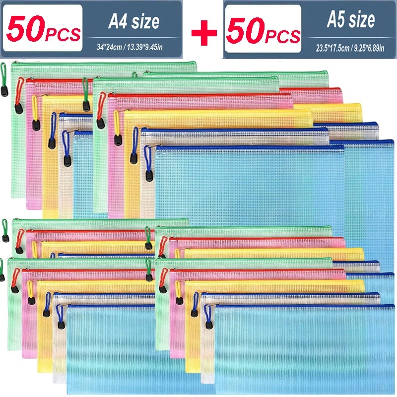 5/20/50/100PC Stationery Stora - Portfolio Folder Zip review and price